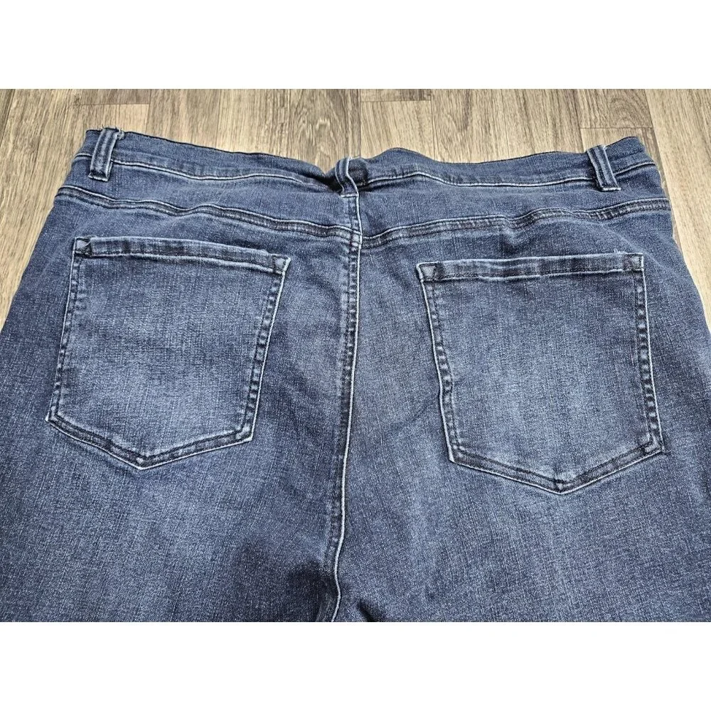 DG2 Diane Gilman Jeans Women 20WT Blue Stretch Denim Classic Fit Dark Wash Pants